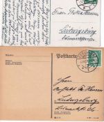 DR - Esslingen (Neckar) 4.IV.27/1.11.27 2 Karten n. Ludwigsburg