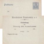 DR - 2 Pfg. Germania Ganzsache Zudruck "Mannheimer Kunstverein" ungebraucht