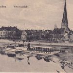 Niedersachsen - Holzminden Weseransicht sw-AK gelaufen 1928