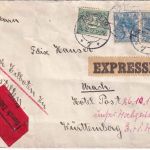 Niederlande - 2x12 1/2 C. Wilhelmina u.a. Eilbrief Rotterdam - Urach 1912