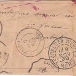 Frankreich - 1 C. Allegorie GA-Streifband Fournes en Weppes 1888 - retour !