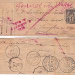 Frankreich - 1 C. Allegorie GA-Streifband Fournes en Weppes 1888 - retour !