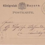 Bayern - 3 Pfg. Wappen Ganzsachenkarte priv. Zudruck Zweibrücken Landsberg 1882