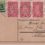 DR-Infla - 4x100.000 M. Queroval u.a. Karte n. FRANKREICH Zweibrücken 22.SEP 23