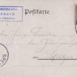 Bayern - Isenach T. Dürckheim Posthilfstellen-Ra3 Farblitho-AK n. Speyer 1898