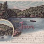 Bayern - Isenach T. Dürckheim Posthilfstellen-Ra3 Farblitho-AK n. Speyer 1898