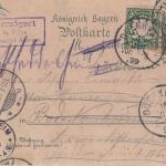 Bayern - Dürkheim 1899 Irrläuferkarte (sw-Litho Hardenburg)