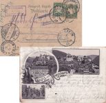 Bayern - Dürkheim 1899 Irrläuferkarte (sw-Litho Hardenburg)