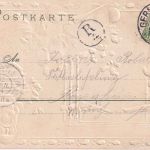 Bayern - Germersheim 1904 farb. Jahn/Turner-Prägekarte n. Rosenheim