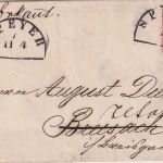 Bayern/Baden - 3 Kr. Wappen gez. Brief HKS Speyer 11/4 n. Breisach Retourvermerk