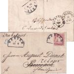 Bayern/Baden - 3 Kr. Wappen gez. Brief HKS Speyer 11/4 n. Breisach Retourvermerk