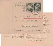 Bayern/Estland/Russland - 5 Pfg. Luitpold Ganzsache+Zusatz Speyer - Dorpat 1911