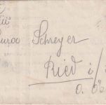Bayern - 3 Pfg. Wappen Faltdrucksache n. Österreich Germersheim 1903 Inhalt !!