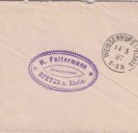 Bayern - 10 Pfg. Wappen DR-Bahnpost-L3 Frankfurt/Strassburg Brief Speyer 1887