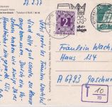 BRD - Neustadt a/Weinstraße 1977 unterfrankierte Karte n. ÖSTERREICH - Nachporto