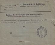 Bayern - 50+20+10 Pfg. Wappen Paketkarte i.d. SCHWEIZ Landau/Pfalz 1906