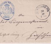 Bayern - Bergzabern 30/10 (1882) Dienstbrief n. Heuchelheim - mit Inhalt