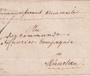 Bayern - 3 Kr. Wappen gez. Militariabrief HKS Annweiler 25/8 n. München