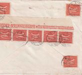 DR-Infla - 3 M. Posthorn u.a. Einschreibebrief (3. gew.st.) n. HOLLAND 7.2.1922
