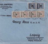DR-Infla - 2x10 Mrd/20 Mio. Korbdeckel u.a. Brief >20g Stuttgart 21.11.23
