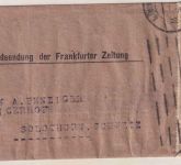DR-Infla - 3x2+10 Mrd. Korbdeckel (Perfin) Streifband i.d. SCHWEIZ 21.11.23