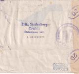 DR-Infla - 2x3 M. Posthorn u.a. Einschreibebrief n. HOLLAND Crefeld 20.2.22