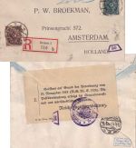 DR-Infla - 200 M. Queroval u.a. Einschreibebrief n. HOLLAND Bremen 6.3.23