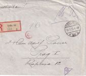 DR-Infla - 8x10 Mrd. Korbdeckel Einschreibebrief n. TSCHECHIEN Berlin 20.11.23