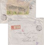 DR-Infla - 8x10 Mrd. Korbdeckel Einschreibebrief n. TSCHECHIEN Berlin 20.11.23