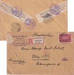 DR-Infla - 200 M. Queroval Einschreibebrief n. ÖSTERREICH Bremen-Horn 25.5.23