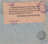 DR-Infla - 2x4 M. Posthorn Einschreibebrief n. HOLLAND Bremen - Amsterdam 1.8.22