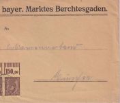 DR-Infla - 5 M. Ziffer Waze/Oberrandpaar u.a. Dienstbrief Berchtesgaden 30.11.22