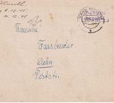 All.Bes. - Wahn (Rheinland) 6.12.45 Gebühr bezahlt Ortskarte/Todesanzeige !!