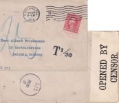 USA - 2 C. Washington Brief Chicago - Leipzig 1916 - Zensur u. Nachporto