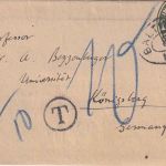 USA - 1 C. unterfrankiertes Ganzsachenstreifband Baltimore - Königsberg 1914