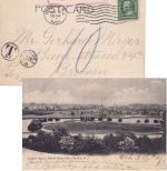 USA - 1 C. Franklin unterfrankierte Ansichtskarte Newark - Bremen 1909
