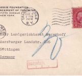 USA - 2 C. unterfrankierter Ganzsachenumschlag Grand Cent. Stat. 4 (NY) 1928