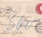 USA - 2 C. unterfrankierter Ganzsachenumschlag Dallas - Hamburg 1923