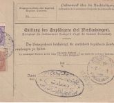DR - Offenbach a/M. 1924 bar frankierte Paketkarte i.d. TÜRKEI