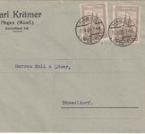 DR-Infla - 2x10.000 M. Kölner Dom Drucksachenbrief Hagen - Düsseldorf 10.9.23