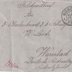 Bayern - München 1907 Feldpostbrief n. Warmbad/Deutsch-Südwestafrika