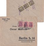 DR - "Nachträglich entwertet in Berlin 14" L2 Brief v. Bad Kissingen 1922