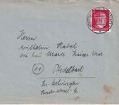 DR - 12 Pfg. AH Brief Stuttgart-Bad Cannstatt - Pfedelbach 7.2.45 (Inhalt !)