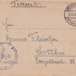 DR - Brandenburg (Havel) 2.3.45 Feldpostbrief (Reservelazarett 103) n. Cottbus