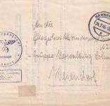 DR - Hannover 24.2.25 Dienstbrief/Frei d. Ablösung n. Wesendorf (Inhalt !)