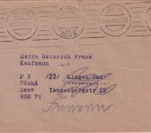 DR - SCHA Hannover 7.2.45 Postscheckbrief n. Lingen - selten !
