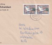 DDR/VGO - 2x25 Pfg. Bedrohte Tierart Brief Dresden - Weinböhla 2.7.90