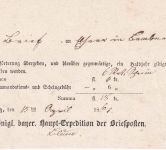 Bayern - Würzburg 1863 Aufgabeschein Reko-Brief m. Retourrezepisse n. Bamberg