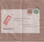 Bizone - 84+24 Pfg. Arbeiter/Band Einschreibebrief Korbach - Nürnberg 30.8.48