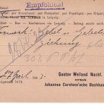DR-Infla - 20 M. Posthorn Bücherzettel/Karte Lübeck - Schwerin 27.4.23